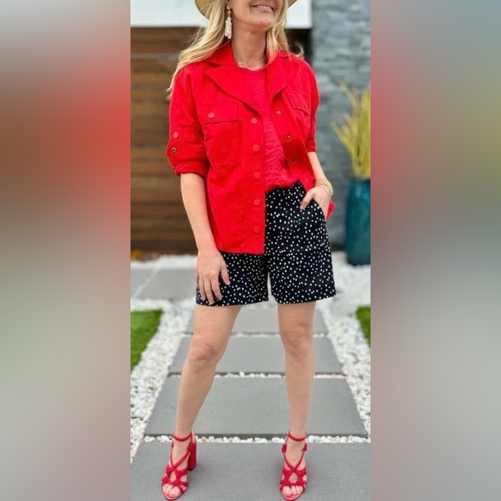 Cabi Detour Jacket (more of a swing style jacket, so can run on the larger side)